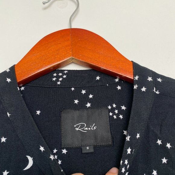 Rails Women's Juliette Galaxy Stars and Moon Dress in Black Size SMALL - Picture 4 of 6